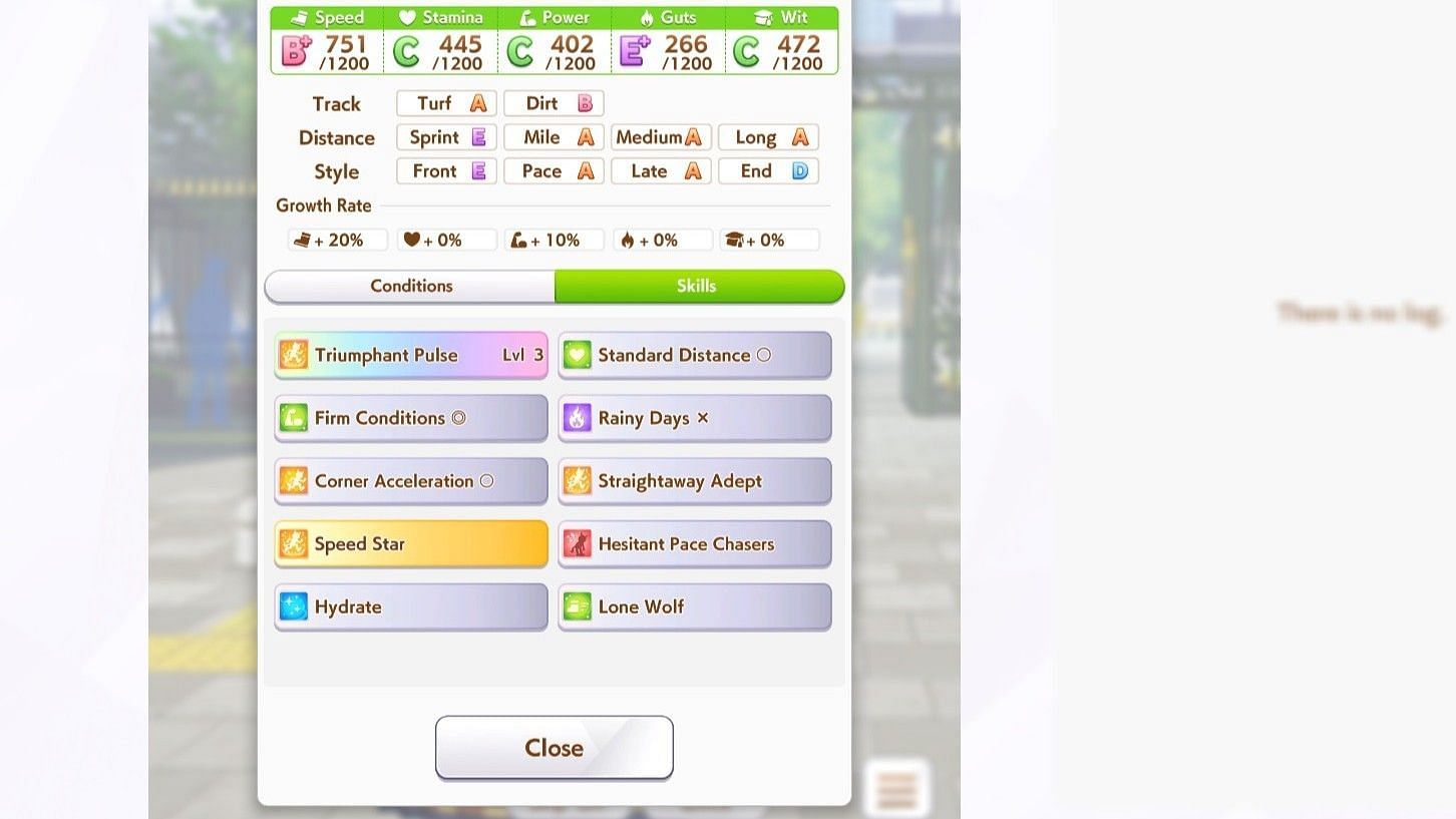 Speedstar Skill in Umamusume (Image via Cygames)